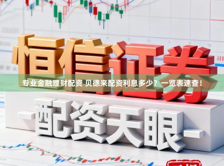 专业金融理财配资 贝德来配资利息多少？一览表速查！